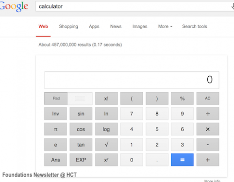 Google's calculator 