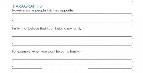 These are sample problem sentences in the Level 2 student opinion essay. 